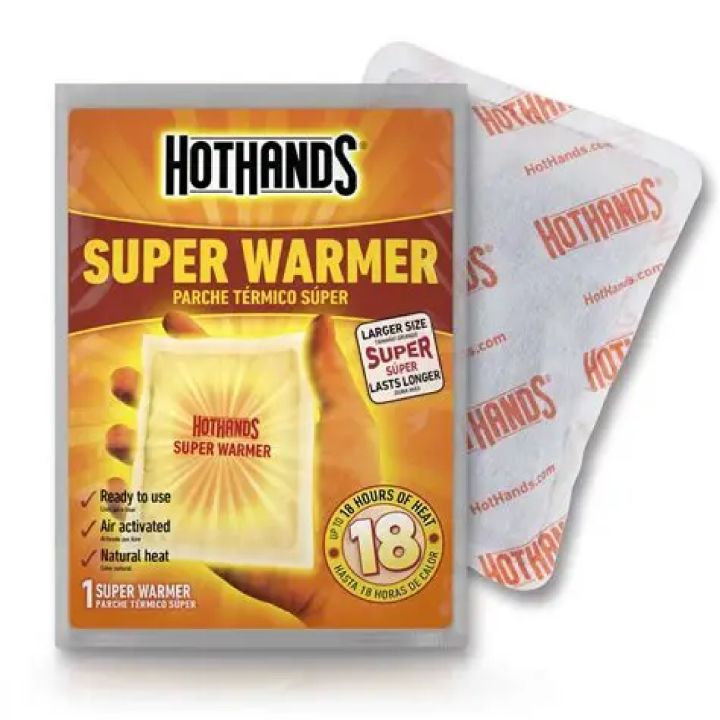 Hot Hands Super Warmers - Long Lasting Safe Natural Odorless Air Activated Warmers - Up to 18 Hours of Heat (1pc warmer)