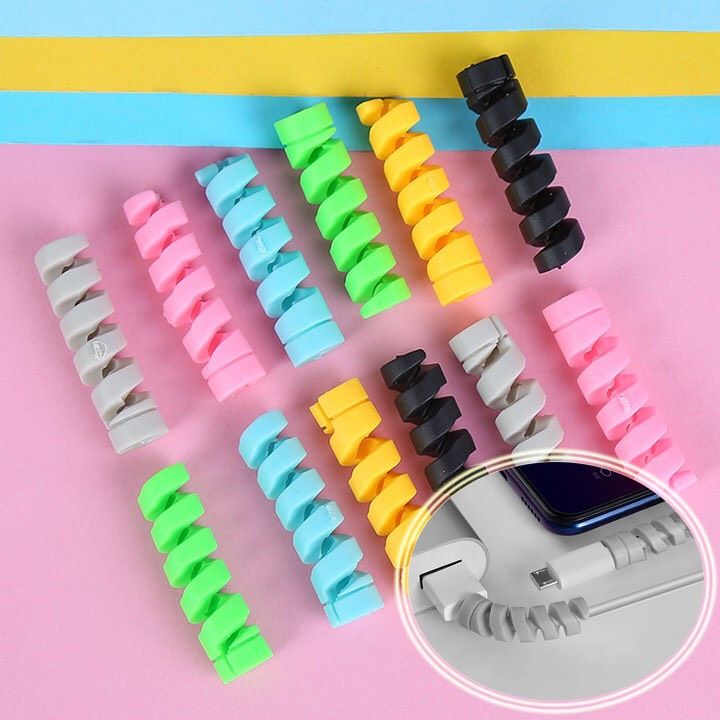 Combo nút bọc xoắn bảo vệ dây cáp sạc điện thoại, chống đứt dây, gãy vỏ ...