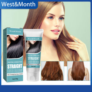 West Month Protein Correcting Straight Hair Cream Non-Pulling Straight Hair Care Fill Hair With Collagen And Keratin Smooth And Reduce Frizz And Split Ends Nourishing Moisturizing Make Hair Naturally Straight Hair Care Product