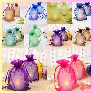 [KUNLIAN] 50PC Organza Túi Quà Tặng đồ trang sức kẹo Túi ủng hộ đám cưới túi lưới Túi Quà Tặng