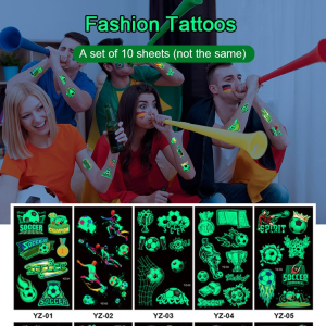 Longlasting waterproof personalized football tattoo sticker World Cup