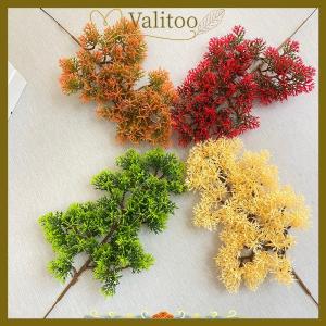 [Valitoo] พลาสติกเทียมสน Cypress พืชบอนไซ Desktop Garden สาขาต้นไม้พลาสติก