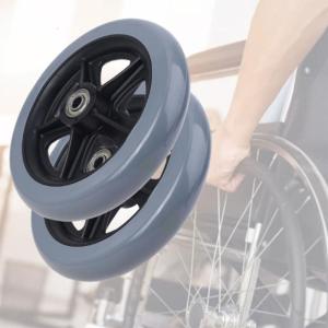 6/8Inch Anti-skid Wheelchair Front Castor Wheels Replacement Solid Tire Wheel for Electric & Manual Wheelchairs