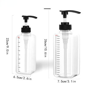 500/1000ML Plastic Sauce Pump Bottle Liquid Dispenser with Scale Coffee Syrup Seasoning Pressing Bottle Kitchen Container