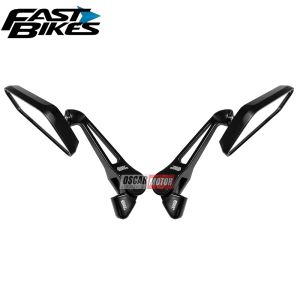 SPION FASTBIKES MANDALIKA CIRCUIT FULL CNC REAR MIRROR KACA MOTOR SET TEKUK LIPAT MATIC BLACK