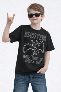 Kaos Anak Band Led Zeppelin Logo Rock Legend Barat Bahan 100% cotton combed sablon plastisol