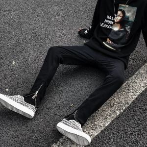 Quần Skinny Jeans Nam AMILY Màu Đen Trơn Vải Co GiãnCó ZipperTrơn và Rách Gối thời trang