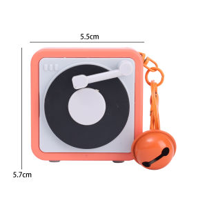 Creative Retro Recorder Shaped Keychain Can Record Voice Play Music Backpack Pendant Keyring Small Valentines Day Gift