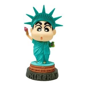 Crayon Shin Chan Action Figure Nohara Shinnosuke Figures Figurine 10cm Statue of Liberty Figure PVC Collection Model Toys Gifts