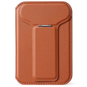 ZOOGGJZ หลายมุม ที่เก็บบัตรโทรศัพท์ สำหรับกระเป๋าสตางค์ Magsafe แบบพับได้ กระเป๋าใส่บัตร แบบพกพา หนัง ขาตั้งแม่เหล็ก ผู้ชาย