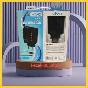 Charger for Vivo Y55s 180W Full Black Support Fast Charging Adapter + Cable