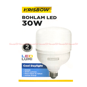 Krisbow Led Bulb 30w Lumi Cool Daylight Bola Lampu 30watt Garansi 2tahun Hemat Energi