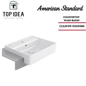 American Standard Acacia SupaSleek™ Semi Countertop Wash Basin (Single Hole) Bathroom Semi Recessed Ceramic Basin | Toilet Sink Basin | CCASF419