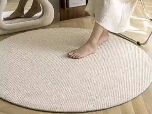 DaVee    New Zealand Wool Carpet Living Room carpet anti-slip round mat bedroom mat