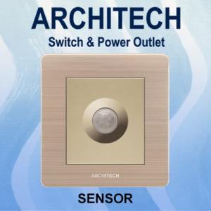 ARCHITECH Platinum B9-K23 Sakelar - Saklar Lampu Sensor Gold
