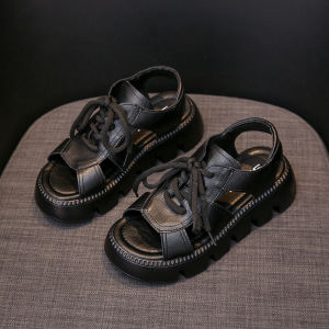 ผู้หญิง แพลตฟอร์มรองเท้าโรมันฤดูร้อนใหม่ลูกไม้ กลาง แจ้งสุภาพสตรี รองเท้าสาเหตุ สำหรับผู้หญิง