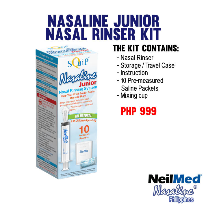 Système De Lavage Nasal Nasaline - 1 Pièce, Pour Nettoyage Des Sinus, Solution Saline, Hygiène Respiratoire