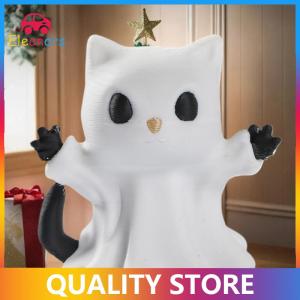 [Eleanor] 1Pcs Trang Trí Nội Thất Thủ Công Mini Mèo Con Ma Trang Trí Dễ Thương Máy Tính Để Bàn Bầu Không Khí Halloween Cảm Giác Gửi Bạn Gái Mèo Quà Tặng