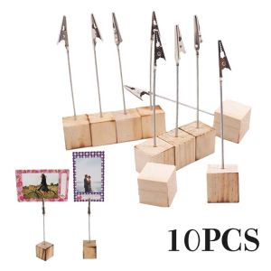 10pcs Klip Foto Polaroid Price Tag Kayu Photo Card Holder Tatakan Holder Foto Nomor Meja Kayu Jepitan Label Harga