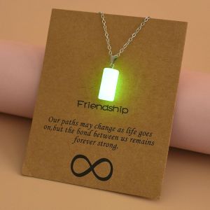 Luminous Necklace for women men Cross Necklace Stainless Steel Necklace silver necklace for men Glowing Night Round Star Heart Necklace for Women Fashion Pendants Glow In The Dark Necklace couple necklace birthday gifts for women