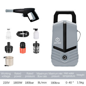 High pressure car washing machine 220V household powerful water gun cleaning machine High power booster water pump for car brushing Gods tool for cleaning courtyards roads grasslands watering flowers