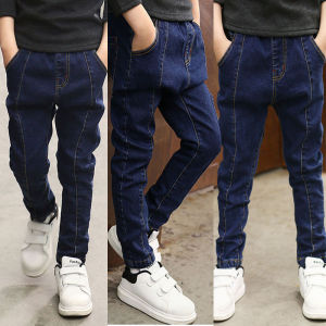 IENENS Fashion Jeans Kids Boys Clothes Denim Casual Elastic Waist Pants Trousers For 5-13Years