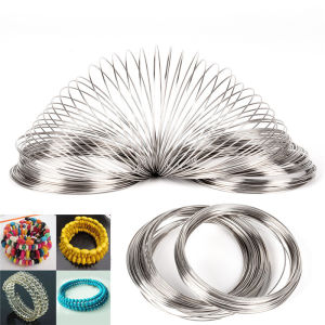 [fenggongshuode] 100PCS Set Loops Stainless Steel Memory Wire Bracelet Bangle Jewelry Crafts Making
