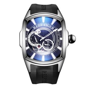 (OFFICIAL 3 Yrs WARRANTY) Reef Tiger/RT New Arrival Sports Mens Automatic All Black Rubber Strap Waterproof Watch RGA3069S