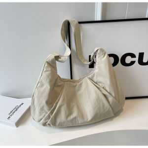 เกี๊ยวหวานจีบความจุมากกระเป๋ากระเป๋าสะพายบ่าผู้หญิงกระเป๋าสะพายพาดลำตัวแบบเรียบง่ายน้ำหนักเบา