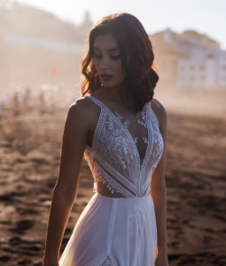 WEDDINGDRESS  FLYING DRESS BROCADE  BOHEMIAN