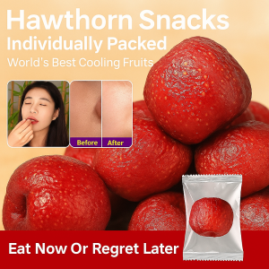 Seedless Hollow Hawthorn Hawthorn Dried Ready-To-Eat Nonnuclear Preserved Fruit Pitted Hawthorn Snacks Lower Blood Sugar 0 Additive-free 0 Fat无核空心山楂