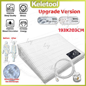 Grounding Sheet Earthing Sheet Groundingwell Mat Bed Sheet Grounding Mat for Bed Grounding Blanket Earthing Mat Grounding Pad Organic Cotton and Silver Fiber Improve Sleep Destress