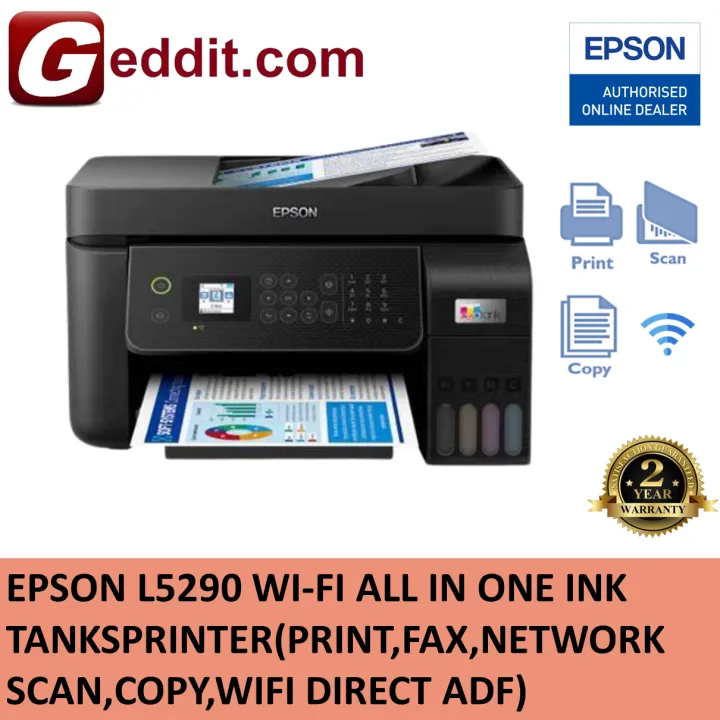 EPSON L5290 WI-FI ALL IN ONE INK TANKS PRINTER (PRINT,FAX,NETWORK ,SCAN,COPY,WIFI DIRECT,ADF)
