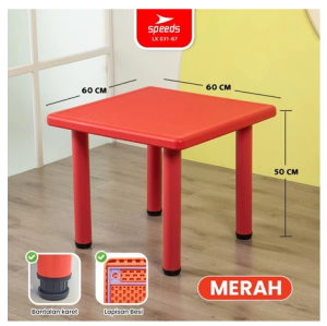 031-67 SPEEDS Meja Belajar Anak Persegi HDPE Meja TK Tebal Kokoh Paud Playgroup KIDS Table