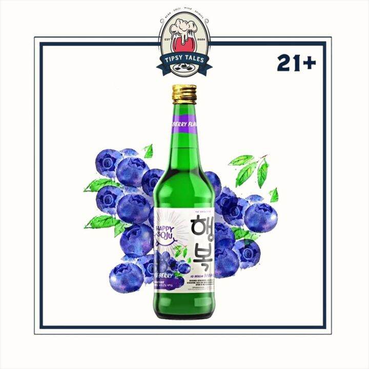 Happy Soju Blueberry 360ml Lazada Indonesia