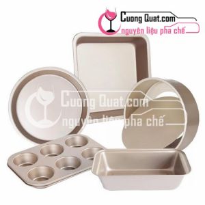 Khuôn Nướng Bánh Cao Cấp Chống Dính 5 Món (Giao Màu Ngẫu Nhiên) - Dụng Cụ Pha Chế Trà Sữa Cà Phê