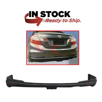 Honda Civic FB 9th Gen (2011-2015) MG Style Rear Back Skirt Skirting Bumper Lower Lip Spoiler Polyurethane PU Bodykit Body Kit Part - Raw Material Rubber State