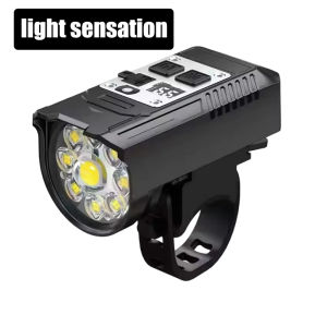 Cảm biến ánh sáng Đèn pha xe đạp LED Đèn pha xe đạp siêu sáng Đèn trước xe đạp Loại C có thể sạc lại Đèn xe đạp leo núi2026