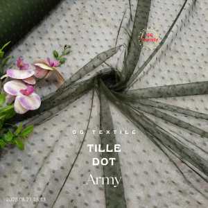 [1 Meter] Kain Tile Dot Halus Original Import - Kain Tulle Dotty [Tidak Jual KW]