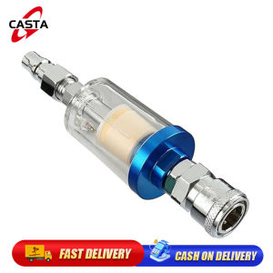 Spray Gun Air Line Filter Oil Water Trap Moisture Separator with adapter 1/4 Work On Air Compressor Tools