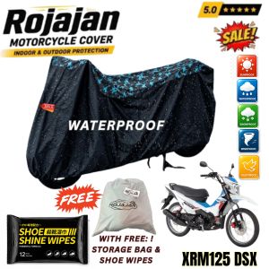 XRM125 DSX Camouflage Rojajan Motorcycle Cover Waterproof Sun Indoor Outdoor Protection with Bag Shoe Wipes Sticker