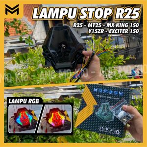 LAMPU STOP R25 R3 MT25 MT03 MT07 MXKING 150 MX 150 EXCITER 150 SNIPER 150 Y15ZR STOPLAMP 3IN1 PLUS LAMPU SEIN SEN LAMPU SENJA FULL RGB LAMPU REM BELAKANG YAMAHA LAMPU STOP BELAKANG MOTOR STOP LAMP RGB ORIGINAL MOSCOW + MAGNET CONTROL PNP R 25 MT 25 MX KIN