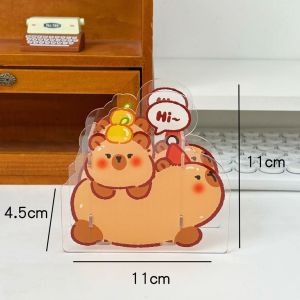 Capybara Pen Holder Acrylic Transparent Pen Holder Multi Functional