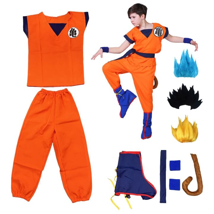 Kids Adult Goku Costume Anime Son Goku Cosplay Costume Superhero ...