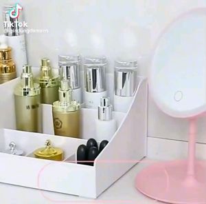 0PVN28902 Kệ đựng đồ trang điểm mỹ phẩm Hộp đựng đồ trang điểm 3 tầng đựng đồ dễ thương tủ đựng đồ trang điểm