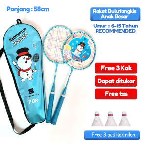Mainan Raket Bulutangkis Anak Untuk Usia 3-6-12 Tahun Untuk TK SD Ters - Standard Pink