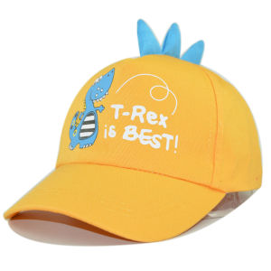 topi anak cowok dan cewek motif bordir t-rex topi bordir karakter t-rex pakai tandung model kekinian ukuran anak-anak