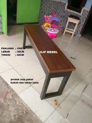 Kursi panjang kayu jati belanda siap pakai panjang 100cm lebar 30cm tinggi 40cm