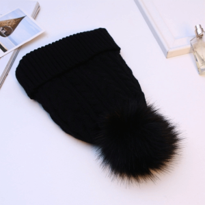DRESSPLUS Solid Color Winter Twist Knitting Hat Korean Style Warm Pompom Thick Plush Cap Trendy Thermal Protection Ski Snow Beanies Ladies