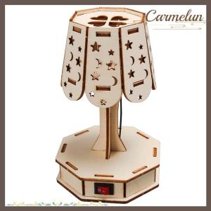 [Carmelun] Wood Craft Kit Colorful Small Table Lamp DIY Science Building Projects 3D Wooden Puzzles Assembly Model Set Educational Toys